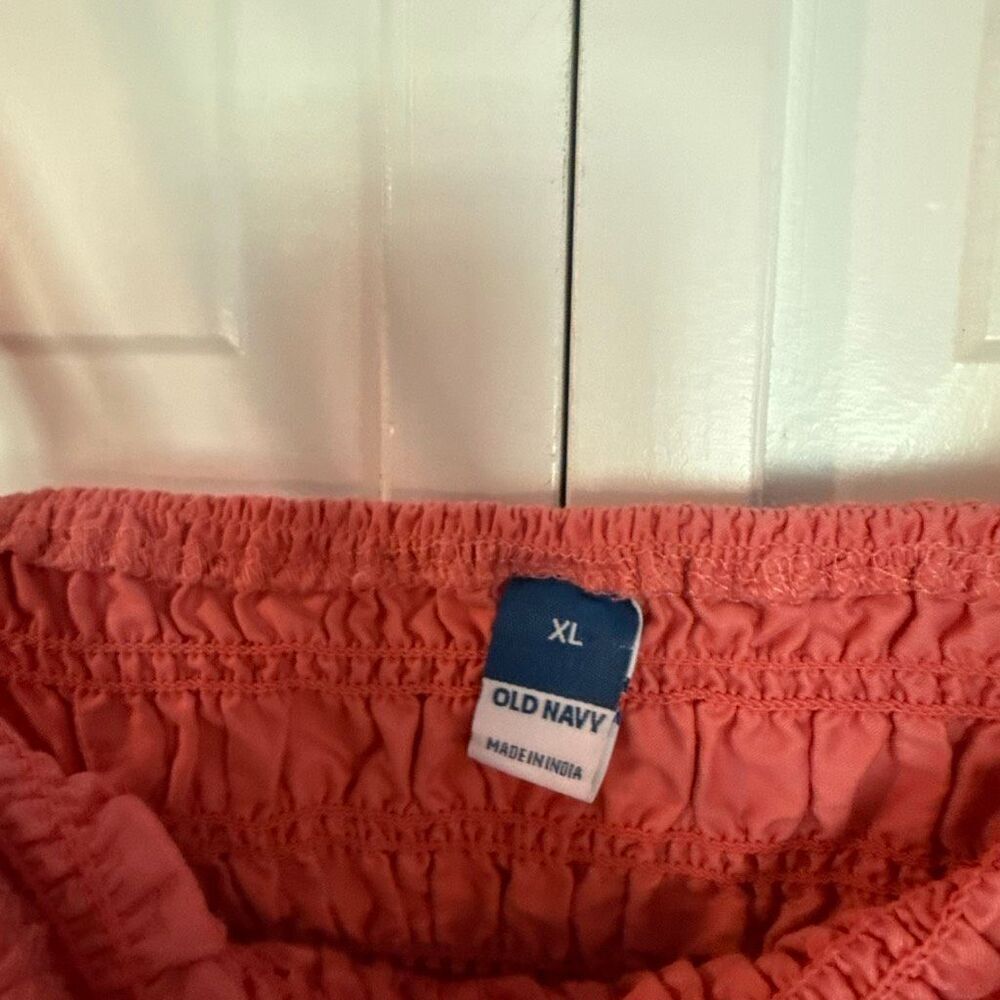 Old Navy coral smocked bust midi dress size XL - Picture 5 of 11